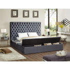 Meridian Furniture Bliss Velvet Queen Bed - Bedroom Beds