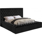 Meridian Furniture Bliss Velvet Queen Bed - Black - Bedroom Beds