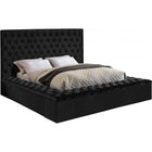 Meridian Furniture Bliss Velvet King Bed - Black - Bedroom Beds