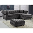 Meridian Furniture Sabrina Velvet Reversible 2pc. Sectional Sofa - Sofas