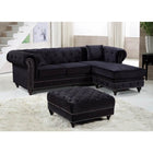 Meridian Furniture Sabrina Velvet Reversible 2pc. Sectional Sofa - Sofas