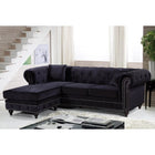 Meridian Furniture Sabrina Velvet Reversible 2pc. Sectional Sofa - Sofas