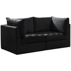 Meridian Furniture Jacob Velvet Modular Sofa S66 - Black - Sofas