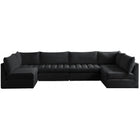 Meridian Furniture Jacob Velvet Modular Sectional 6B - Black - Sofas