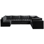 Meridian Furniture Jacob Velvet Modular Sectional 7A - Black - Sofas