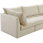 Meridian Furniture Jacob Velvet Modular Sectional 6A - Sofas