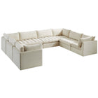 Meridian Furniture Jacob Velvet Modular Sectional - Cream - Sofas
