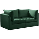 Meridian Furniture Jacob Velvet Modular Sofa S66 - Green - Sofas