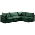 Meridian Furniture Jacob Velvet Modular Sectional 4A - Green - Sofas