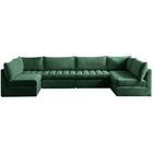 Meridian Furniture Jacob Velvet Modular Sectional 6B - Green - Sofas