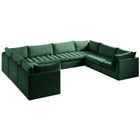 Meridian Furniture Jacob Velvet Modular Sectional - Green - Sofas