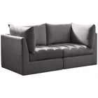 Meridian Furniture Jacob Velvet Modular Sofa S66 - Grey - Sofas