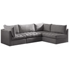 Meridian Furniture Jacob Velvet Modular Sectional 4A - Grey - Sofas
