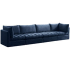 Meridian Furniture Jacob Velvet Modular Sofa S140 - Navy - Sofas