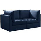 Meridian Furniture Jacob Velvet Modular Sofa S66 - Navy - Sofas
