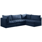 Meridian Furniture Jacob Velvet Modular Sectional 4A - Navy - Sofas