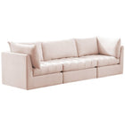 Meridian Furniture Jacob Velvet Modular Sofa S103 - Pink - Sofas
