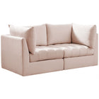 Meridian Furniture Jacob Velvet Modular Sofa S66 - Pink - Sofas