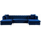 Meridian Furniture Gail Velvet 3pc. Sectional Sofa - Sofas