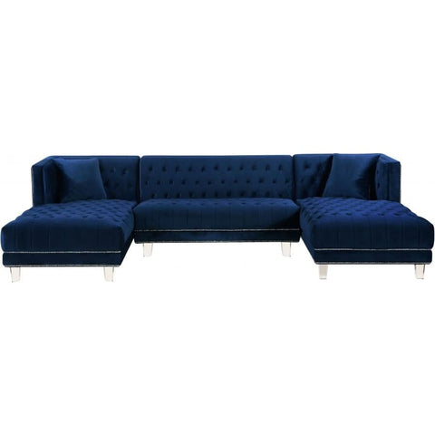 Meridian Furniture Moda Velvet 3pc. Sectional Sofa - Sofas