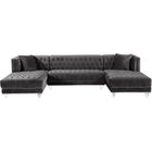Meridian Furniture Moda Velvet 3pc. Sectional Sofa - Sofas