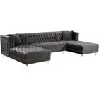 Meridian Furniture Moda Velvet 3pc. Sectional Sofa - Sofas
