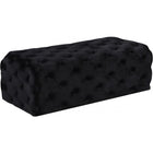 Meridian Furniture Casey Velvet Ottoman / Bench - Black - Benches