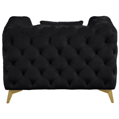 Meridian Furniture Kingdom Velvet Chair - Black - Chairs