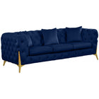 Meridian Furniture Kingdom Velvet Sofa - Navy - Sofas