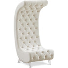 Meridian Furniture Crescent Velvet Chair - Cream - Chairs