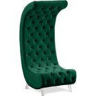 Meridian Furniture Crescent Velvet Chair - Green - Chairs