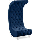 Meridian Furniture Crescent Velvet Chair - Navy - Chairs