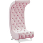 Meridian Furniture Crescent Velvet Chair - Pink - Chairs