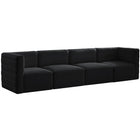 Meridian Furniture Quincy Velvet Modular Cloud-Like Comfort Sofa S126 - Black - Sofas