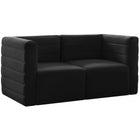 Meridian Furniture Quincy Velvet Modular Cloud-Like Comfort Sofa S63 - Black - Sofas