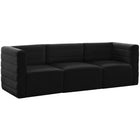 Meridian Furniture Quincy Velvet Modular Cloud-Like Comfort Sofa S95 - Black - Sofas