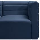 Meridian Furniture Quincy Velvet Modular Cloud-Like Comfort Armless Chair - Sofas