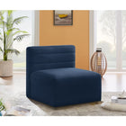 Meridian Furniture Quincy Velvet Modular Cloud-Like Comfort Armless Chair - Sofas