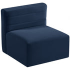 Meridian Furniture Quincy Velvet Modular Cloud-Like Comfort Armless Chair - Sofas