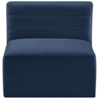 Meridian Furniture Quincy Velvet Modular Cloud-Like Comfort Armless Chair - Sofas