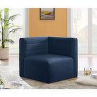 Meridian Furniture Quincy Velvet Modular Cloud-Like Comfort Corner Chair - Chairs