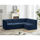 Meridian Furniture Quincy Velvet Modular Cloud-Like Comfort Sectional 4A - Sofas