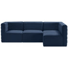 Meridian Furniture Quincy Velvet Modular Cloud-Like Comfort Sectional 4A - Sofas