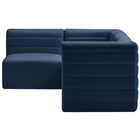 Meridian Furniture Quincy Velvet Modular Cloud-Like Comfort Sectional 4A - Sofas