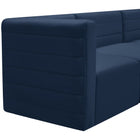 Meridian Furniture Quincy Velvet Modular Cloud-Like Comfort Sectional 4A - Sofas