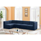 Meridian Furniture Quincy Velvet Modular Cloud-Like Comfort Sectional 5A - Sofas