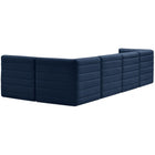 Meridian Furniture Quincy Velvet Modular Cloud-Like Comfort Sectional 5A - Sofas