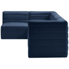 Meridian Furniture Quincy Velvet Modular Cloud-Like Comfort Sectional 5A - Sofas