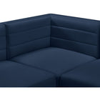 Meridian Furniture Quincy Velvet Modular Cloud-Like Comfort Sectional 5A - Sofas