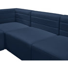 Meridian Furniture Quincy Velvet Modular Cloud-Like Comfort Sectional 5B - Sofas